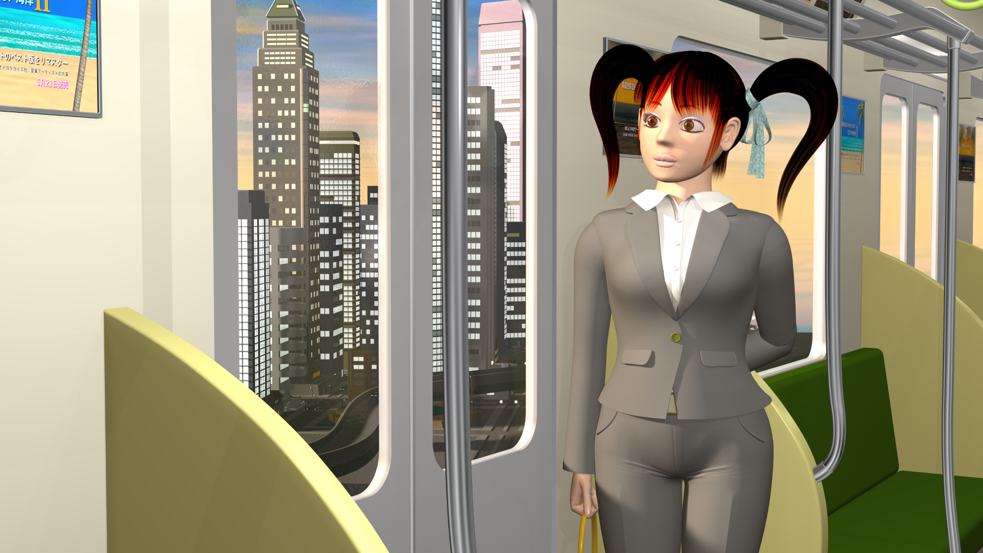 2021年5月 シティ・ポップのイラスト風3Dキャラクター3