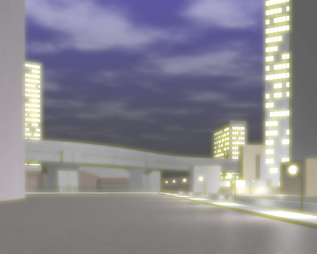 オフィス街の夜景（シーン1）（3Dの建物･街）