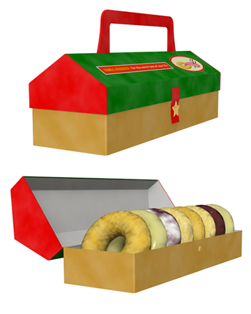 ドーナツと箱（その他の3DCG）