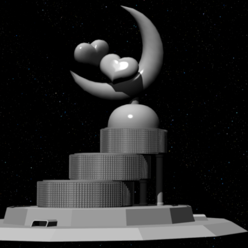 月面旅館（3Dの建物･街）