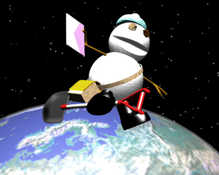 3DCG Snow postman