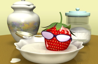 2013年8月 壁紙 ストロベリー野郎のミルク風呂